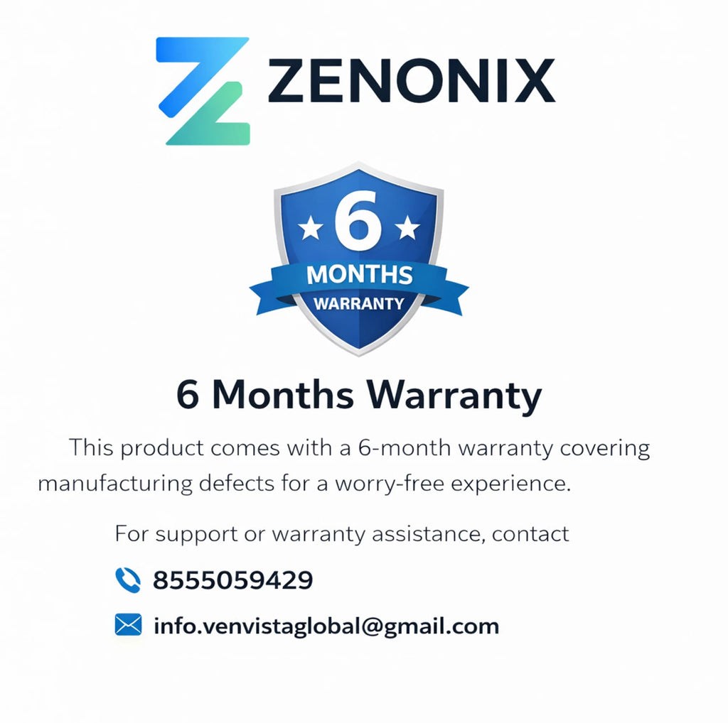 Zenonix Slim Wireless Mouse with Rechargeable Battery, BT + 2.4GHz, 4 Buttons, 800/1200/1600 DPI, Silent Operation, Multicolor LED Light
